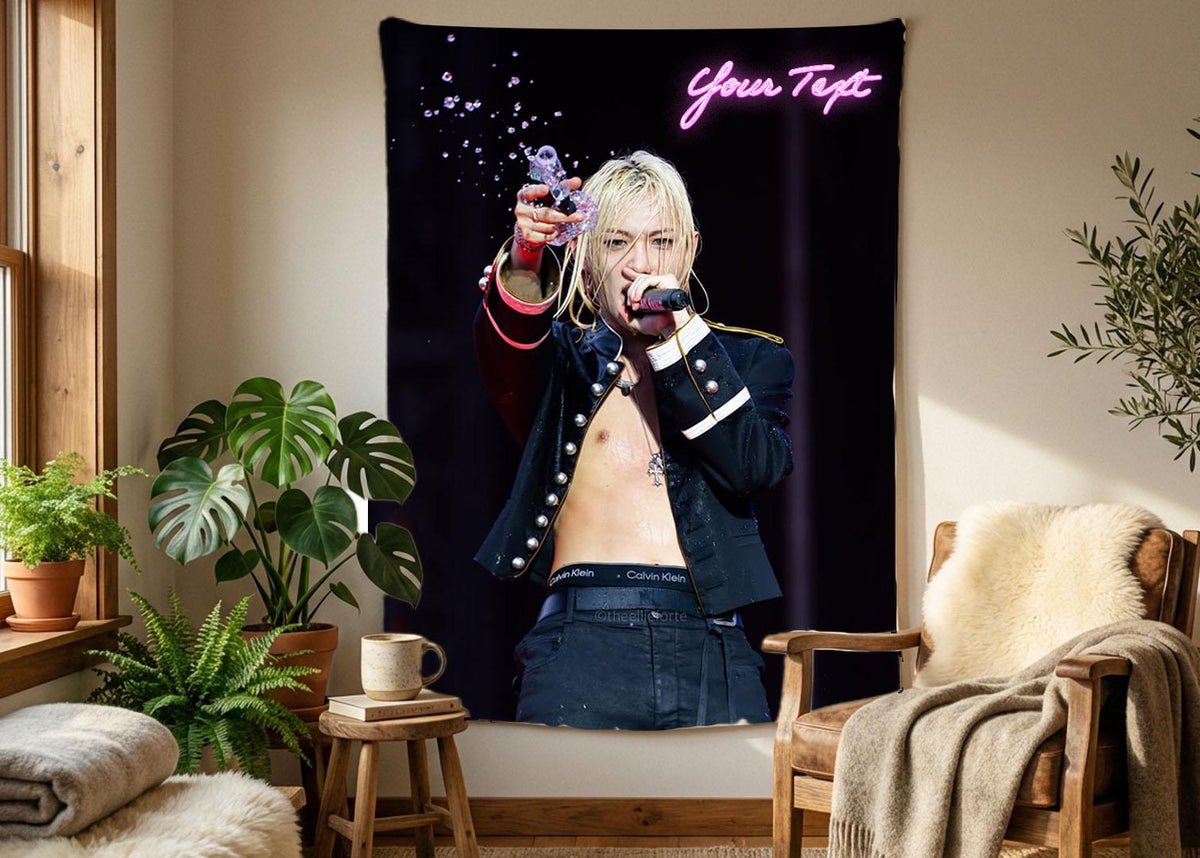 Felix Hanging Tapestry | Stray Kids | Personalized Wall Art | Polyester Fabric | Ship Flag Banner