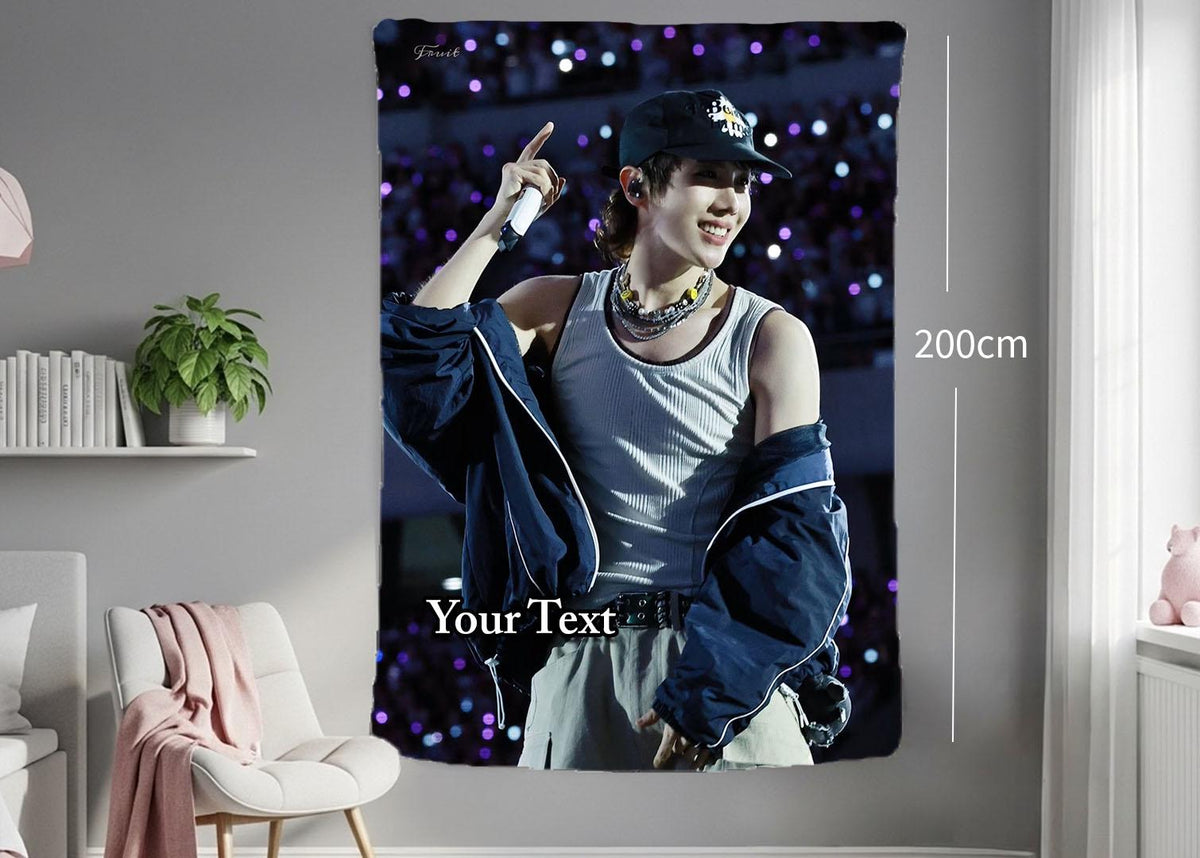 J-Hope Hanging Tapestry | Bantan Boys | Personalized Wall Art | Polyester Fabric | Ship Flag Banner