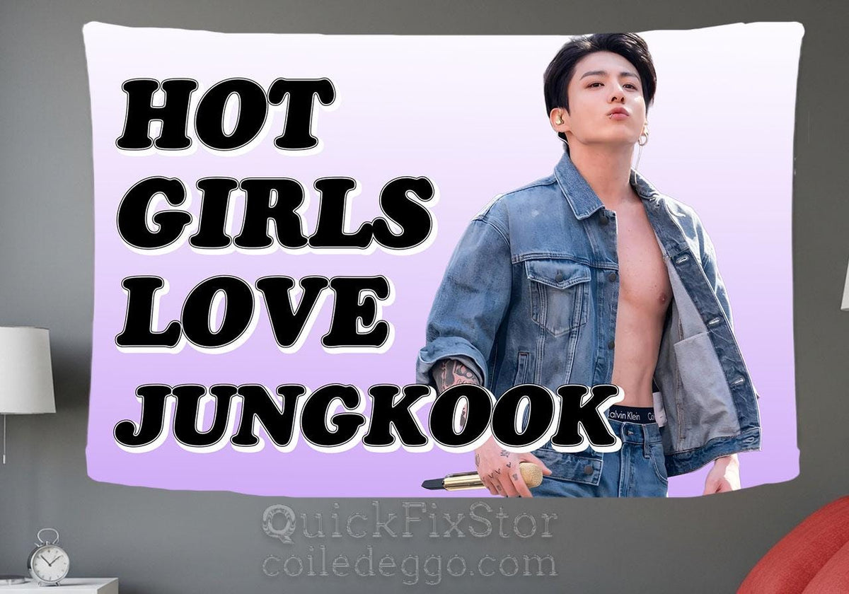 Jungkook Hanging Tapestry | Bantan Boys | Personalized Wall Art | Polyester Fabric | Ship Flag Banner