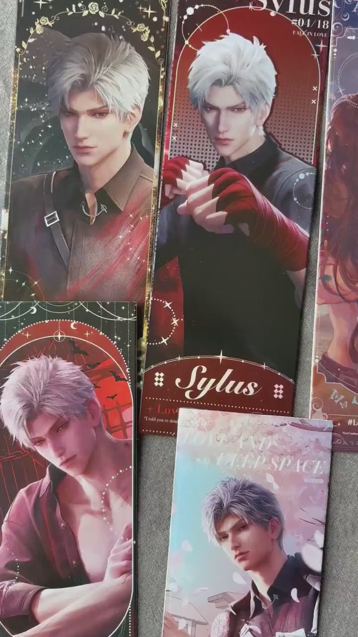 7pc Sylus holographic tickets - Love and Deepspace Qinche Xavier Rafayel Zayne Otome gamer Ita bag gift C377