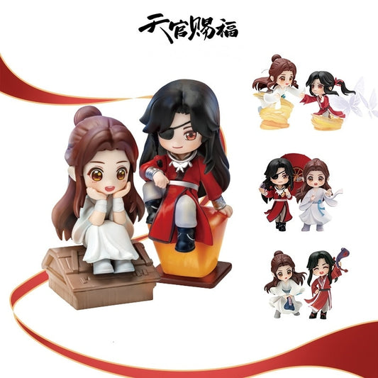 Genuine Figures! Heavenly Official Blessing Xie Lian Hua Cheng San Lang Lucky To Meet You Series Action Figures Anime Toys Gift CD419