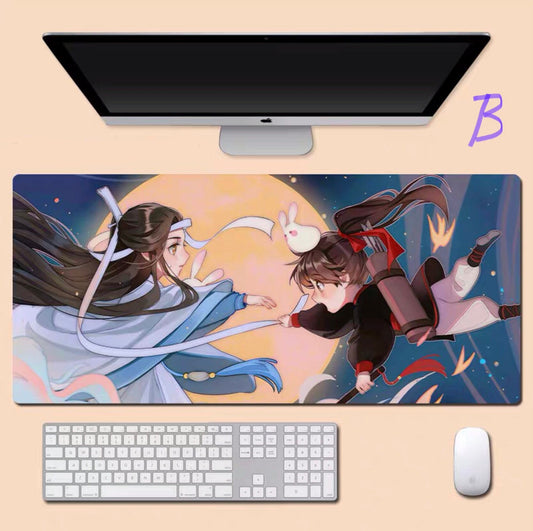 Mo Dao Zu Shi desk pad- wangxian Non-Slip PU Leather Desk Mat - blotter MDZS Wei Wuxian Lan Wangji master of diabolism danmei gift 陳情令 C048