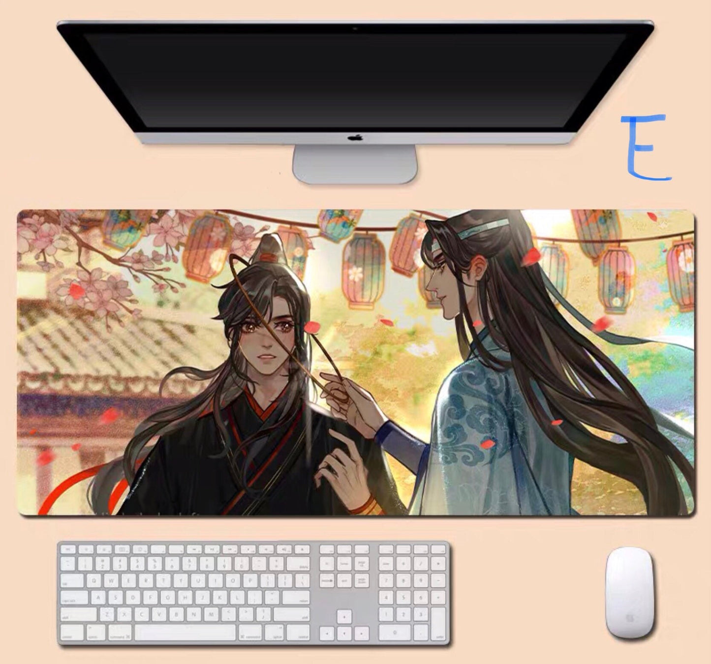 Mo Dao Zu Shi desk pad- wangxian Non-Slip PU Leather Desk Mat - blotter MDZS Wei Wuxian Lan Wangji master of diabolism yaoi danmei 陳情令 C055