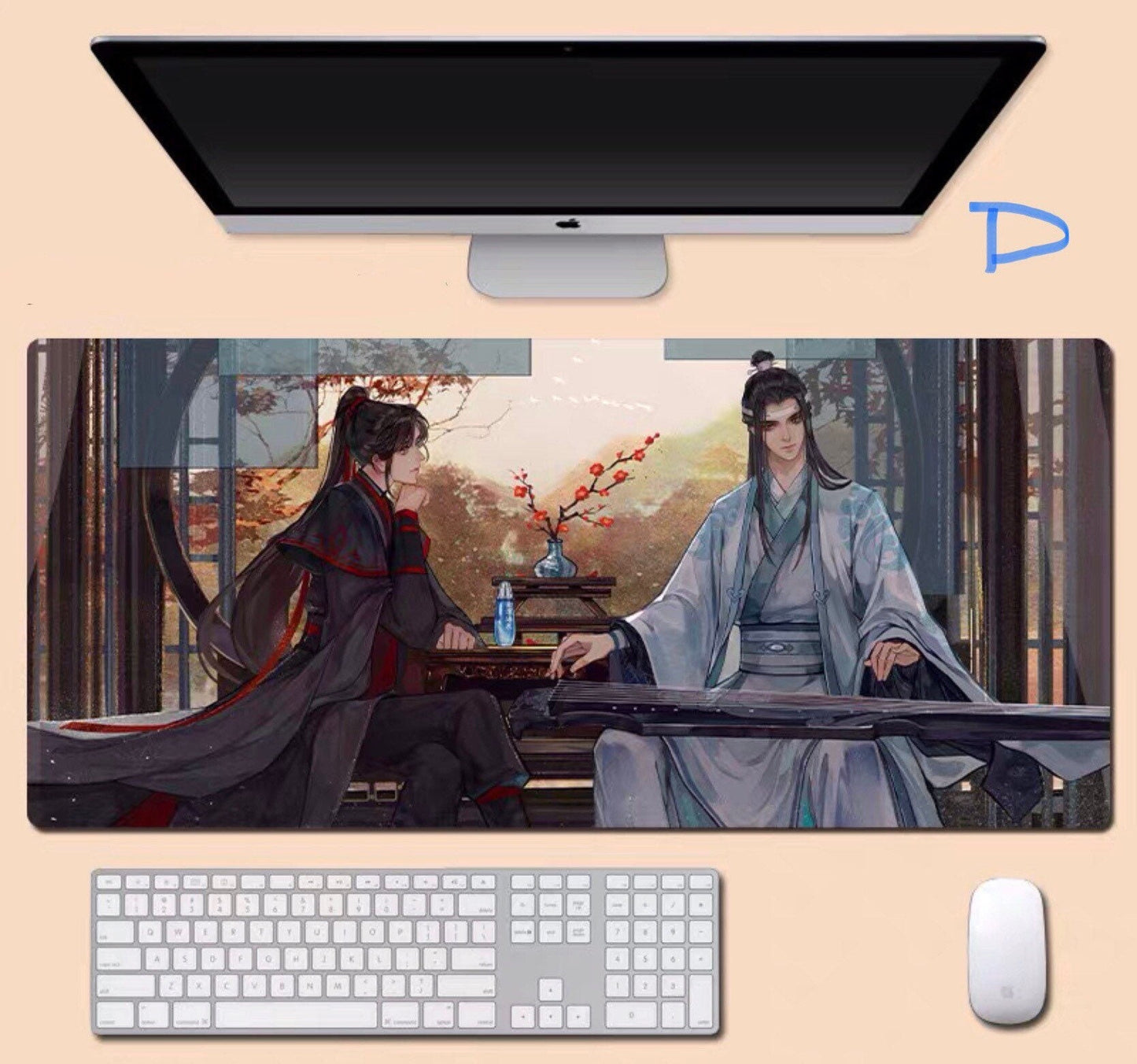 Mo Dao Zu Shi desk pad- wangxian Non-Slip PU Leather Desk Mat - blotter MDZS Wei Wuxian Lan Wangji master of diabolism yaoi danmei 陳情令 C055