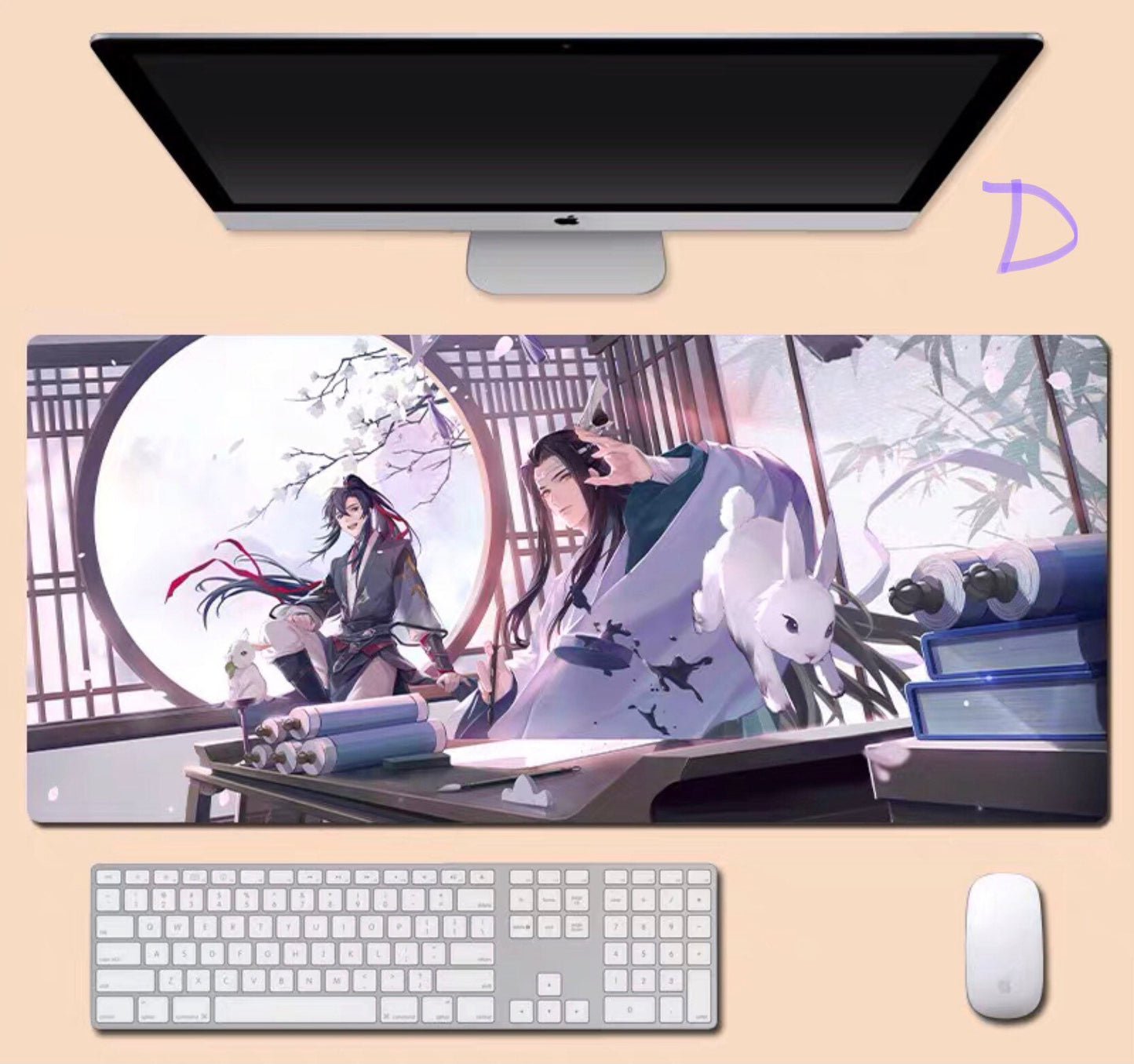 Mo Dao Zu Shi desk pad- wangxian Non-Slip PU Leather Desk Mat - blotter MDZS Wei Wuxian Lan Wangji master of diabolism danmei 陳情令 C057