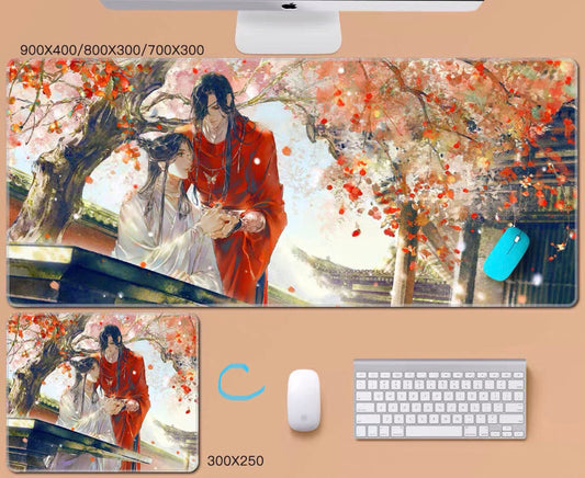 Tian Guan Ci Fu desk pad- TGCF non slip PU leather mouse pad - blotter Hua Cheng Xie Lian MXTX Anime gift Heaven Officials Blessing C094