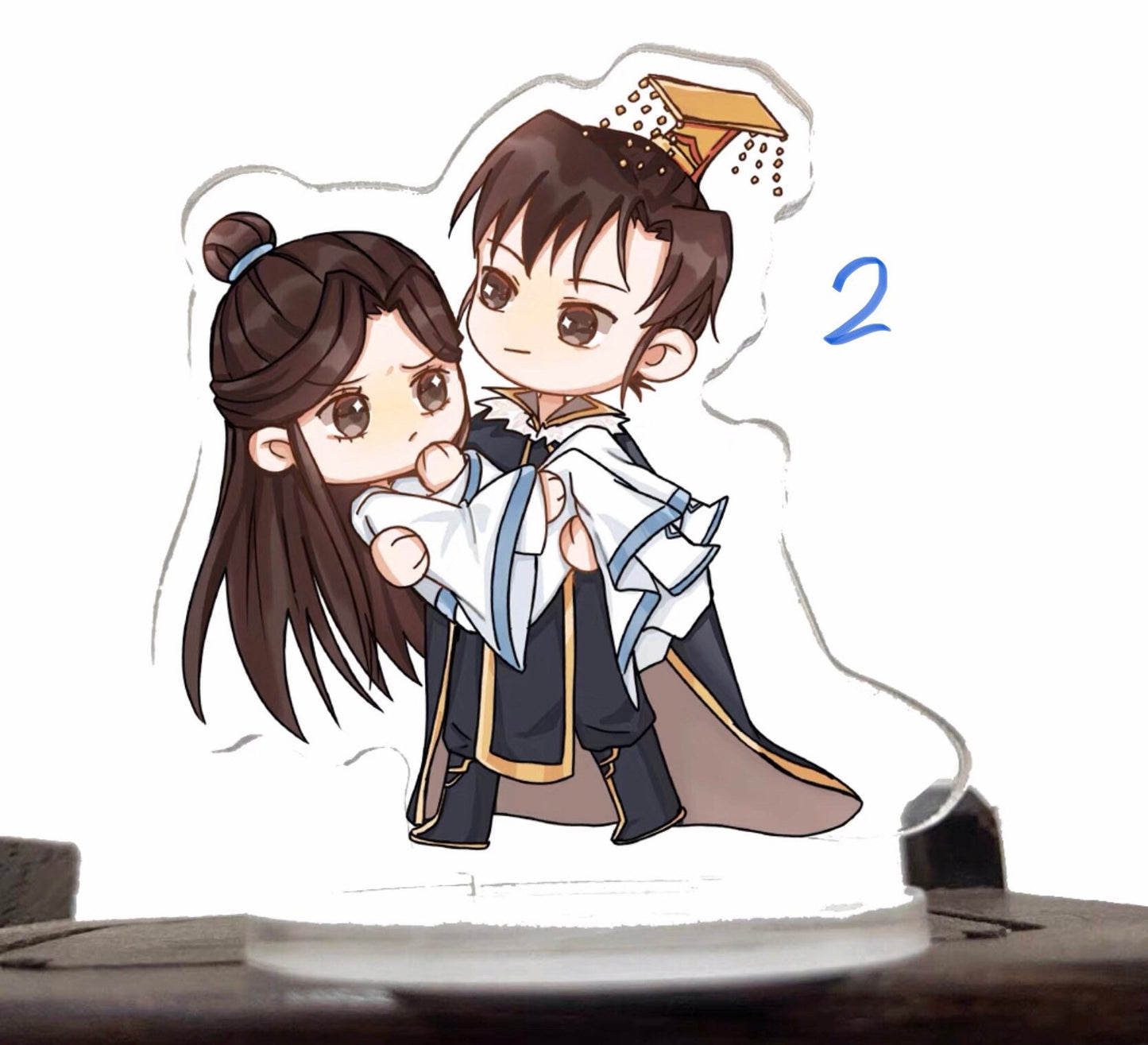 Husky and his white cat Shizun acrylic stand keychain - danmei BL yaoi manhua fan gift mo ran Chu wannin taxian jun hua binan C203