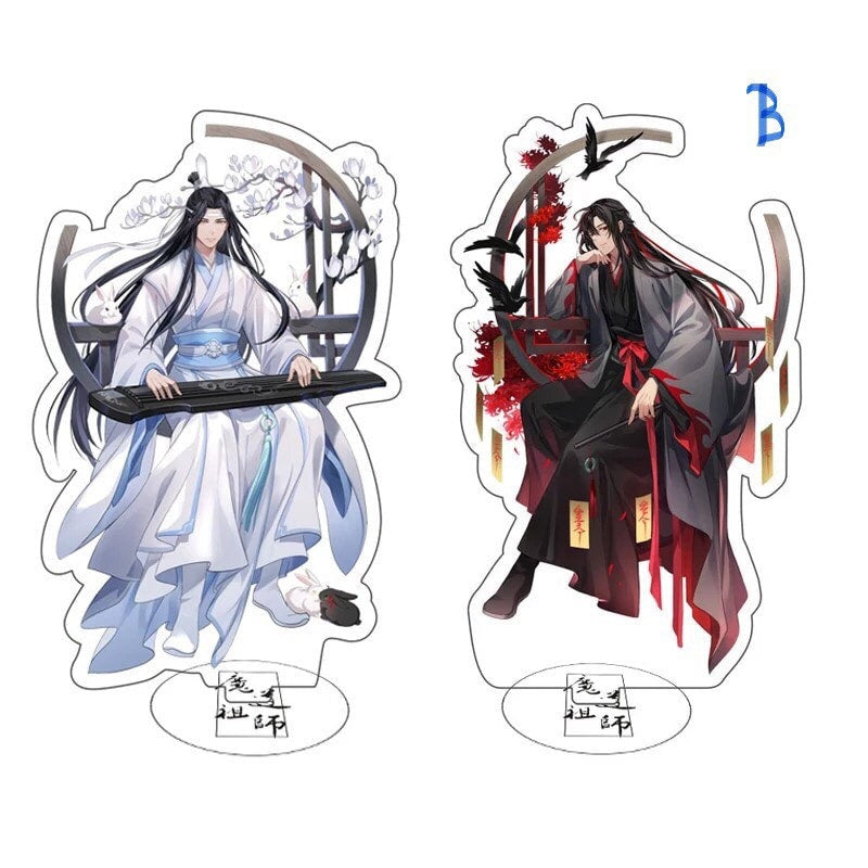 MDZS couple set acrylic standees, Wei Wuxian Lan Wangji Danmei gift BL wangxian Grandmaster of demonic cultivation founder Diabolism C204