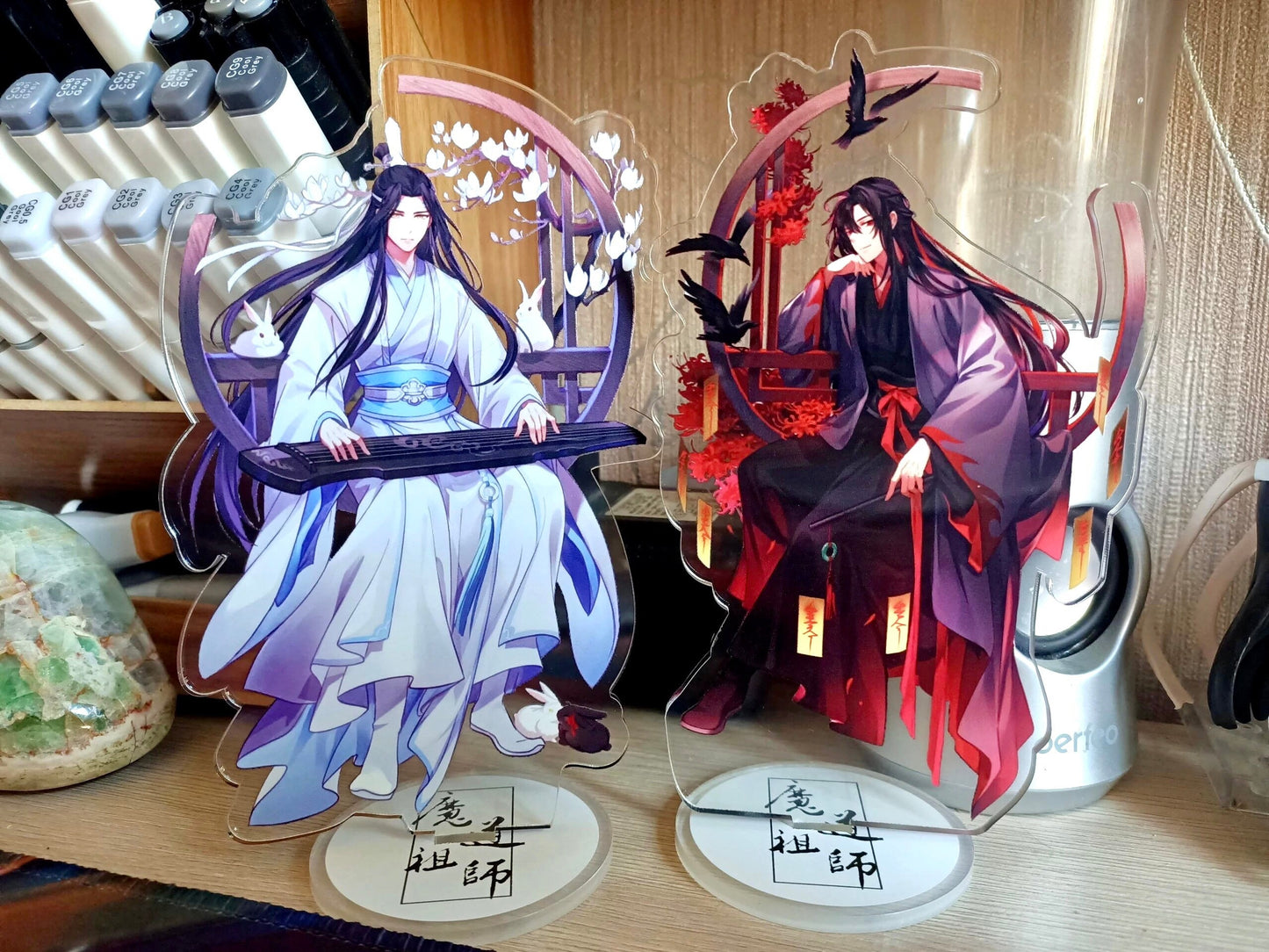 MDZS couple set acrylic standees, Wei Wuxian Lan Wangji Danmei gift BL wangxian Grandmaster of demonic cultivation founder Diabolism C204