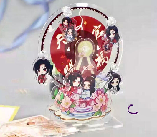 TGCF acrylic rotating ferris wheel chibis keychain BL anime manga gift Tian Guan Ci Fu Xie Lian Huacheng Heaven Official’s blessing C117