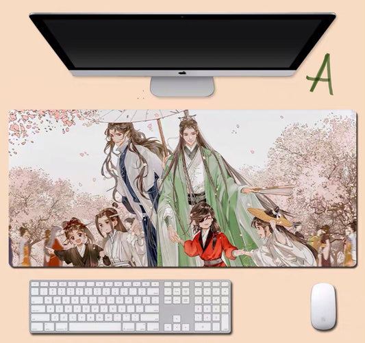 MXTX universe desk pad- mdzs tgcf non slip PU leather desk mat - blotter Hua Cheng Xie Lian Wei Wuxian Lan Wangji scumbag system gift C058