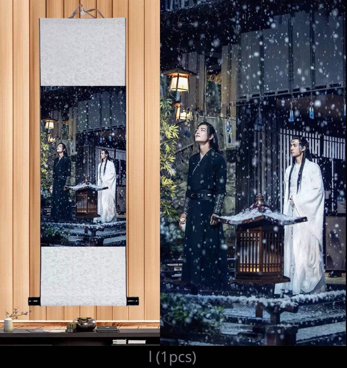The Untamed wall scroll art - fabric poster Tapestry print art Wei Wuxian Lan Wangji Mo Dao Zu Shi fan gift yibo xiao zhan Chen Qin 陈情令 C124