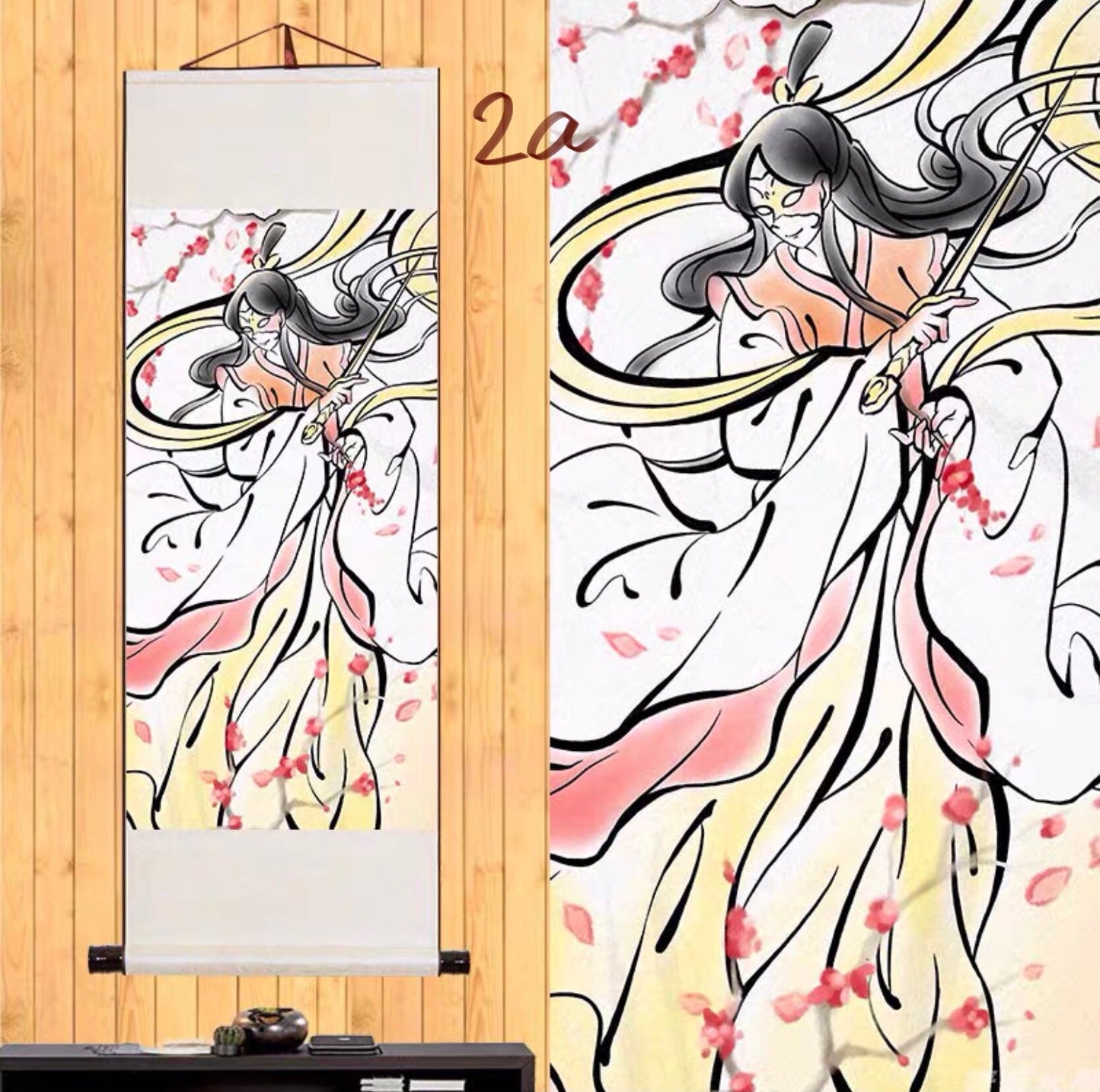 TGCF wall scroll art - fabric poster Tapestry print BL yaoi anime fan gift Tian Guan Ci Fu Xie Lian Huacheng Heaven Official’s blessing C084