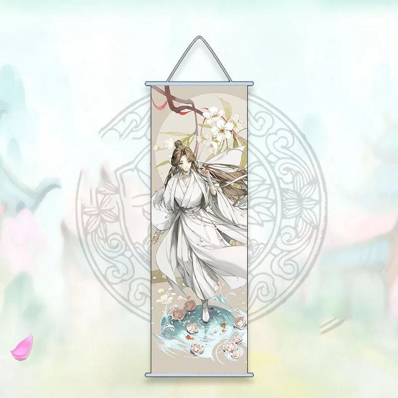 TGCF wall scroll art - fabric poster Tapestry print BL yaoi anime fan gift Tian Guan Ci Fu Xie Lian Huacheng Heaven Official’s blessing C162