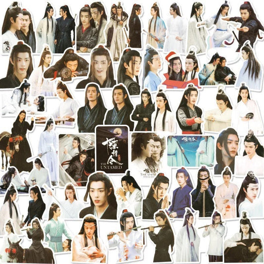 54pc/set The Untamed stickers - Wei Wuxian Lan Wangji MDZS fan gift BL bromance yibo xiao zhan 陈情令 Grandmaster of demonic cultivation C184