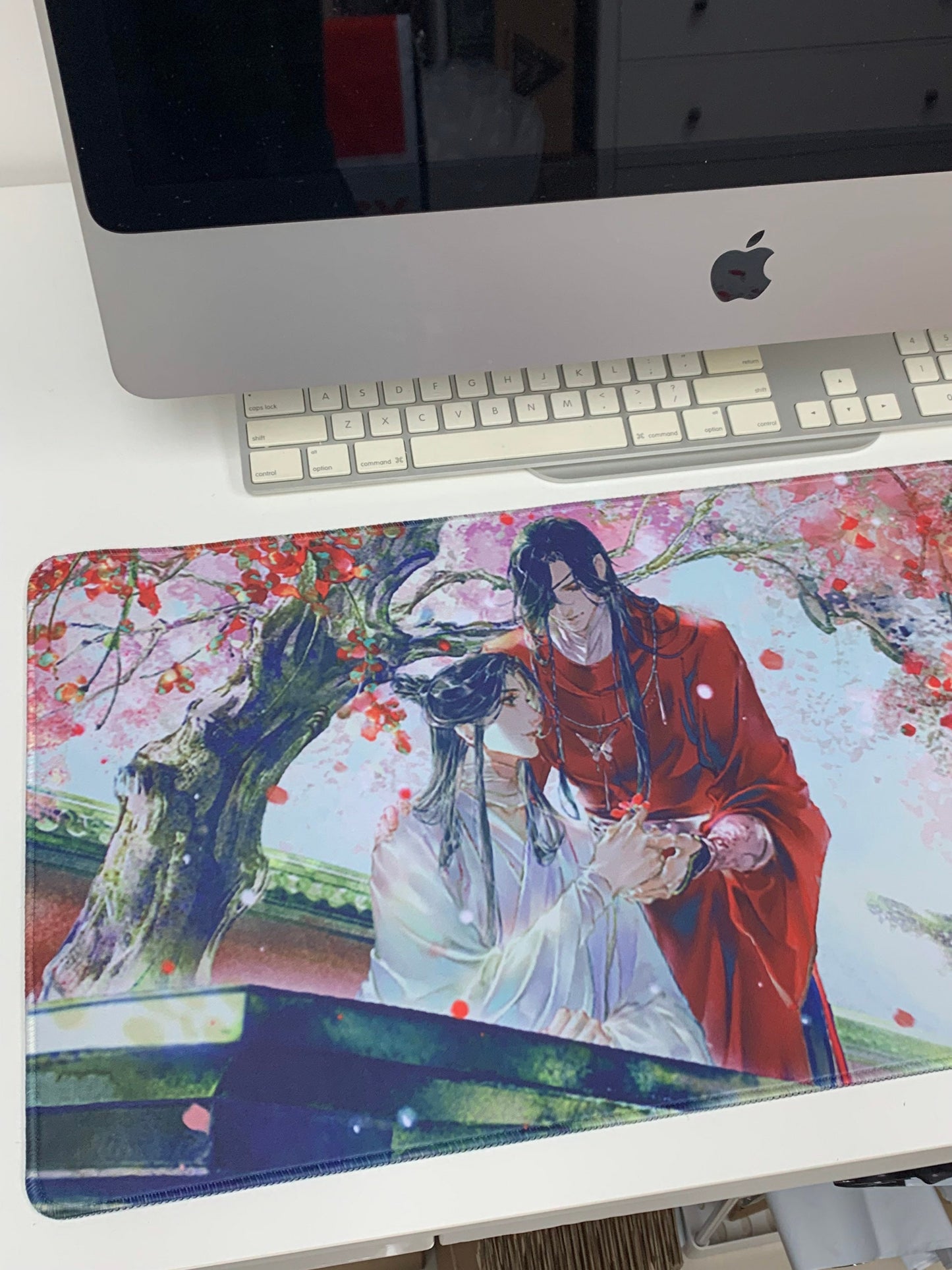 Tian Guan Ci Fu desk pad- TGCF non slip PU leather mouse pad - blotter Hua Cheng Xie Lian MXTX Anime gift Heaven Officials Blessing