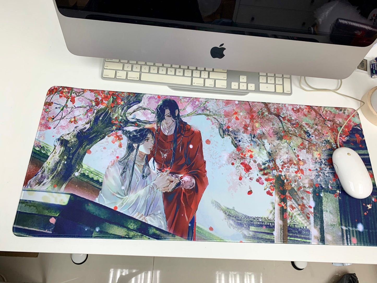 Tian Guan Ci Fu desk pad- TGCF non slip PU leather desk mat - blotter Hua Cheng Xie Lian MXTX Anime gift Heaven Officials Blessing