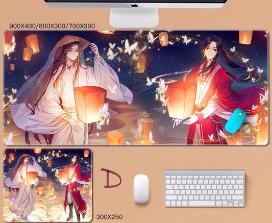 Tian Guan Ci Fu desk pad- TGCF non slip PU leather mouse pad - blotter Hua Cheng Xie Lian MXTX Anime gift Heaven Officials Blessing C093