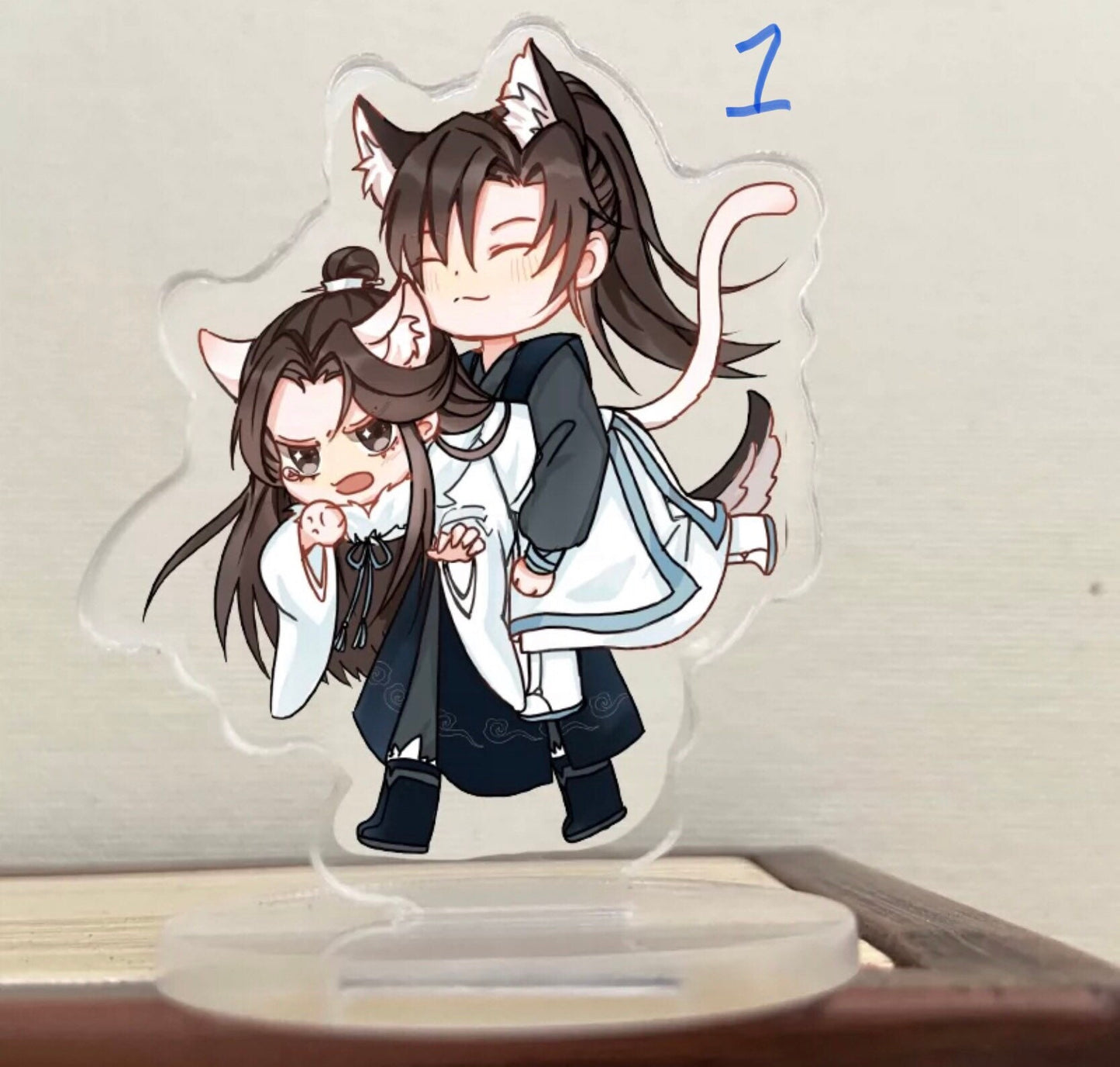 Husky and his white cat Shizun acrylic stand keychain - danmei BL yaoi manhua fan gift mo ran Chu wannin taxian jun hua binan C203