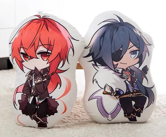 Genshin Impact Plush pillow - Anime Throw Pillow toy chibi Barbara Aloy Albedo Tartaglia Miko Diluc Childe Zongli Raiden Kazuha Venti C142