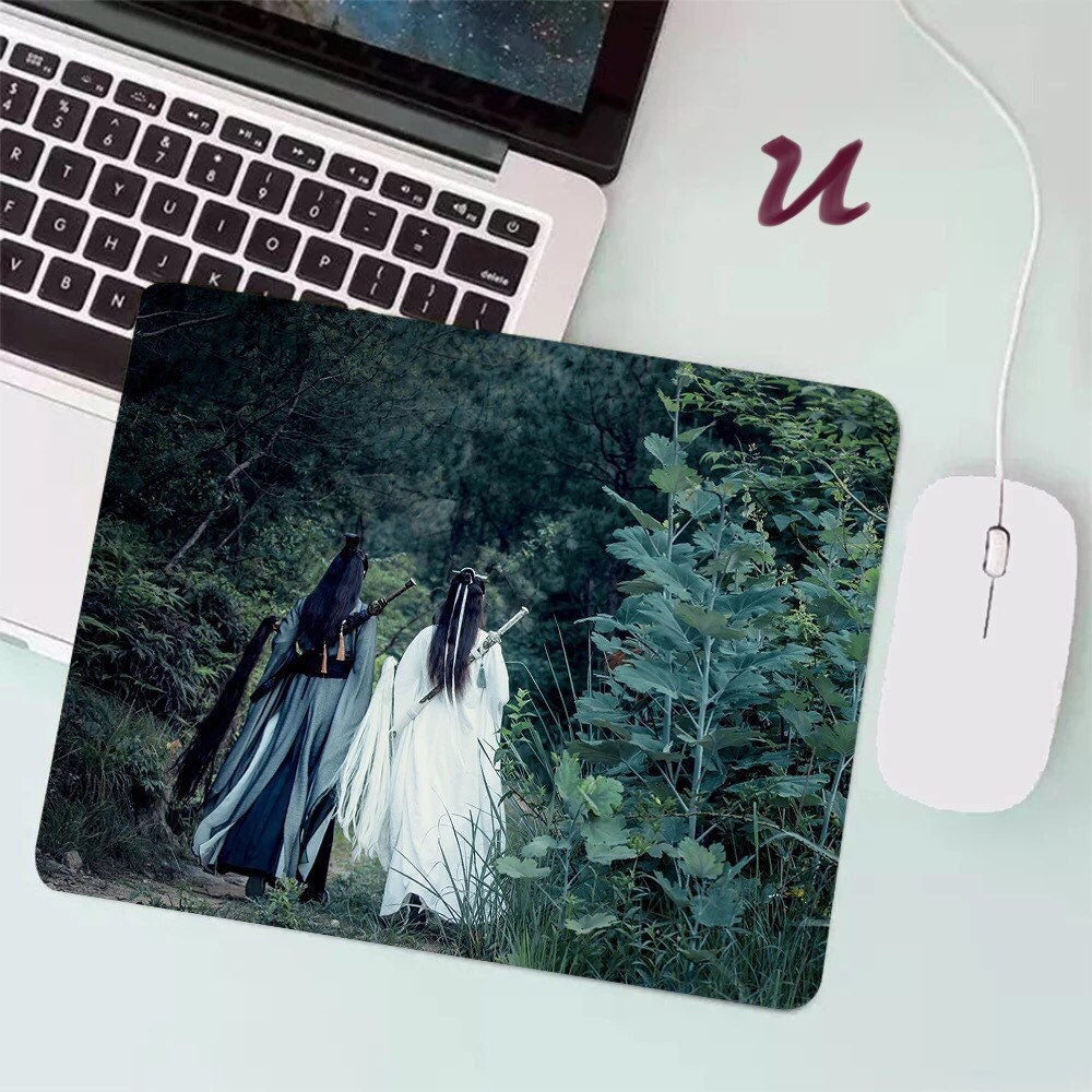 The Untamed mouse pad- wangxian Non-Slip PU Leather Desk Mat - blotter MDZS Wei Wuxian Lan Wangji master of diabolism yaoi Anime gift 陳情令