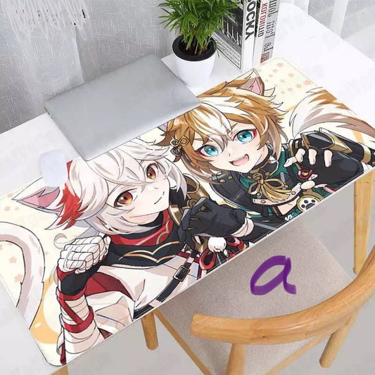 Gorou desk pad - Genshin Impact gamer blotter locked edge Keyboard Pad Zhongli Tartaglia C187