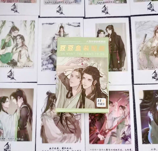 22pc/box lomo stickers! Mo Dao Zu Shi Heaven Officials Blessing SVSSS Sa Ye Link Click Erha Genshin Impact PVC waterproof Scrapbook gifts