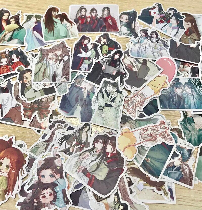 64pc/set Scum Villain stickers -  sVsSs anime Shen qingqiu Luo Binghe gift BL manhua TGCF Mo Dao Zu Shi MXTX scrapbook laptop decor C211