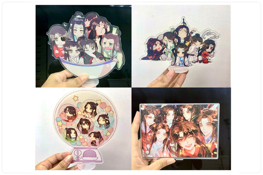 5pc/set MXTX family acrylic stands!! MDZS TGCF Scum Villian wei Wuxian Lan Wangji Hua Cheng Xie Lian Luo Binghe Qing Mo Xiang Tong Xu C227