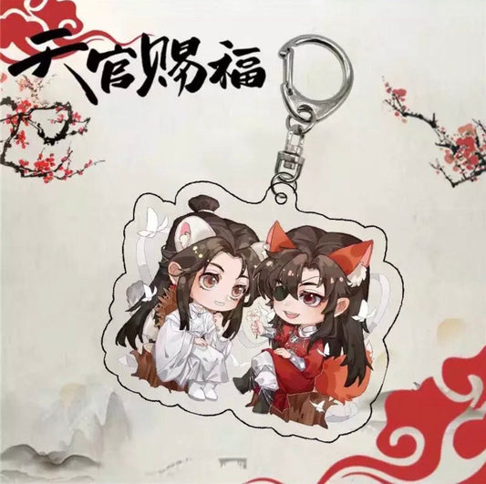 TGCF acrylic keychain! Danmei Chibi keychain BL anime manga gift Tian Guan Ci Fu Xie Lian Hua Cheng Heaven Official’s blessing C258