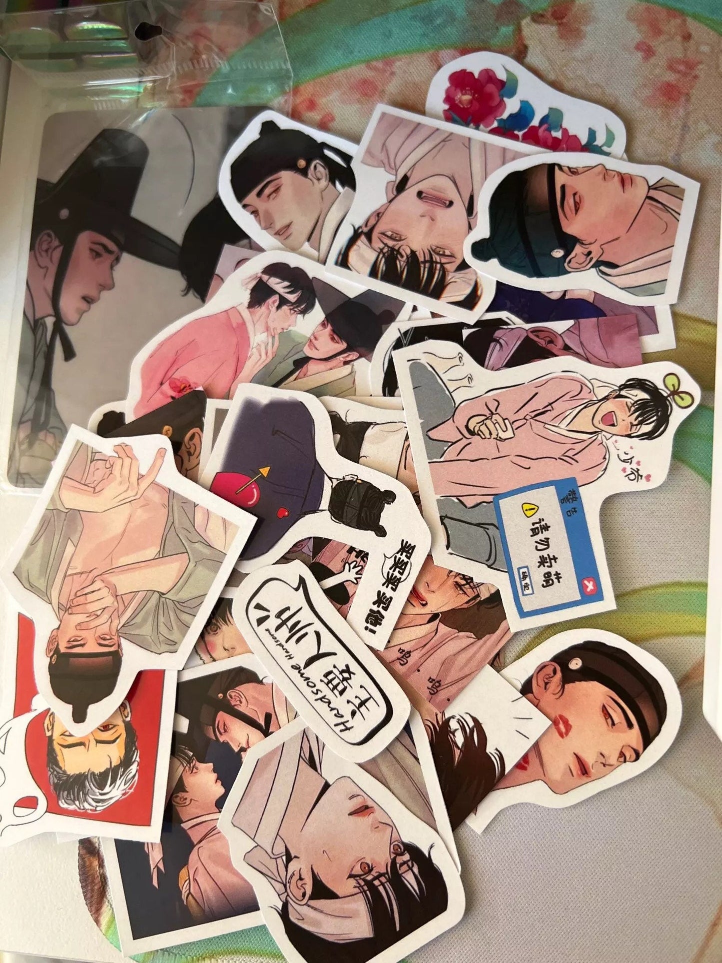 55pc/set stickers of Yahwacheop Painter of The Night 夜画集 野畫集 야화첩 by byeonduck 28pc BL Yaoi Danmei Nakyum Seungho WEBTOON lezhin comics C277