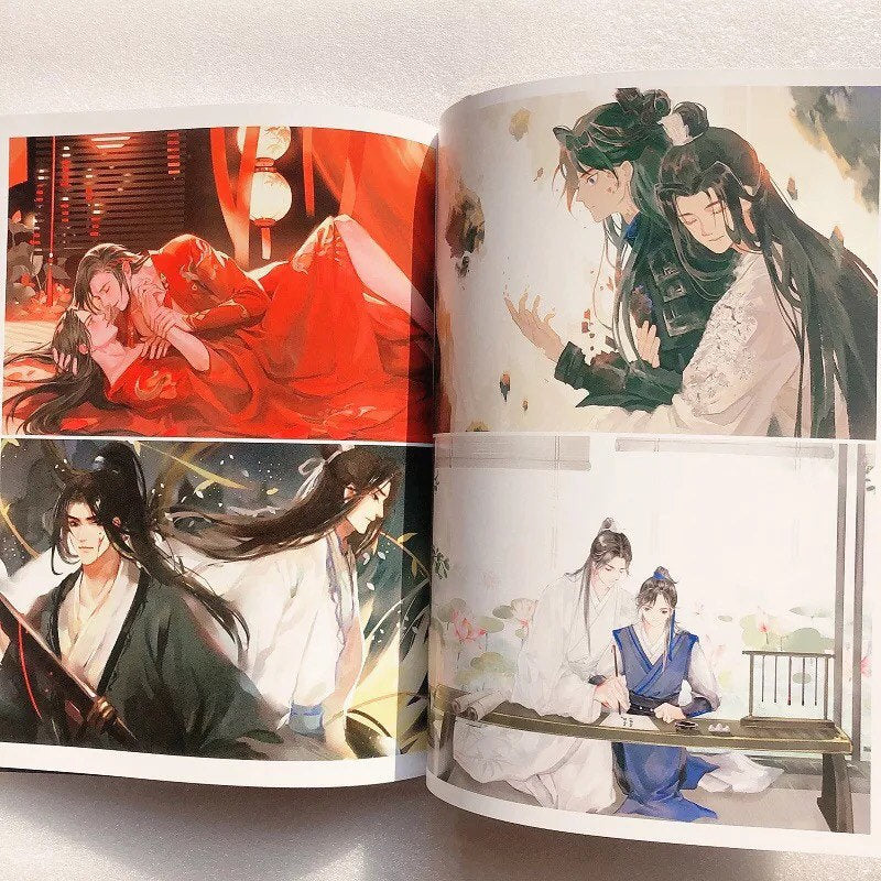 Erha Gift Set! Husky and his white cat Shizun art print BL yaoi manhua mo ran Chu wannin taxian jun hua binan danmei manga C293