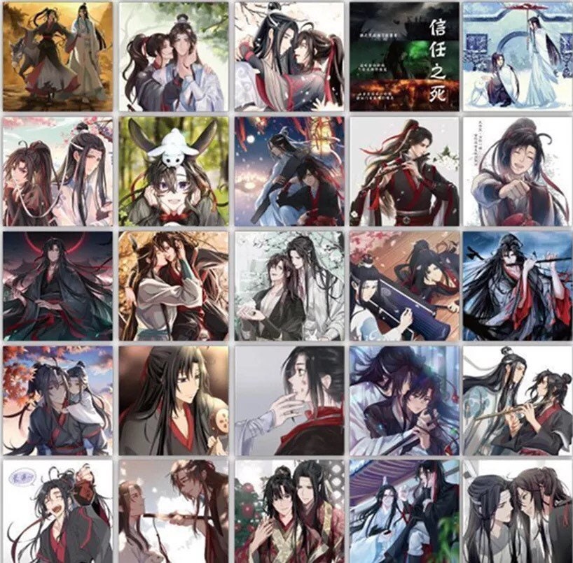 160pc/set MDZS stickers meme delux pack! Wei Wuxian Lan Wangji fan gift BL danmei Mo Dao Zu Shi Grandmaster of demonic cultivation C283