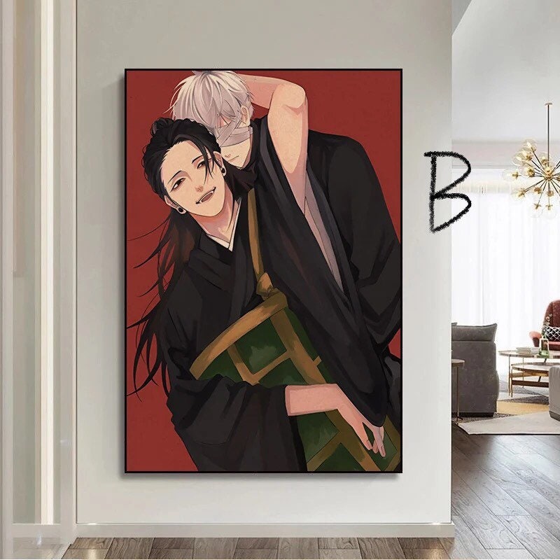 Gojo Geto Canvas Poster! Anime Wall Art Pictures HD Print Murals Popular BL Manga Canvas Painting Girl Room C317