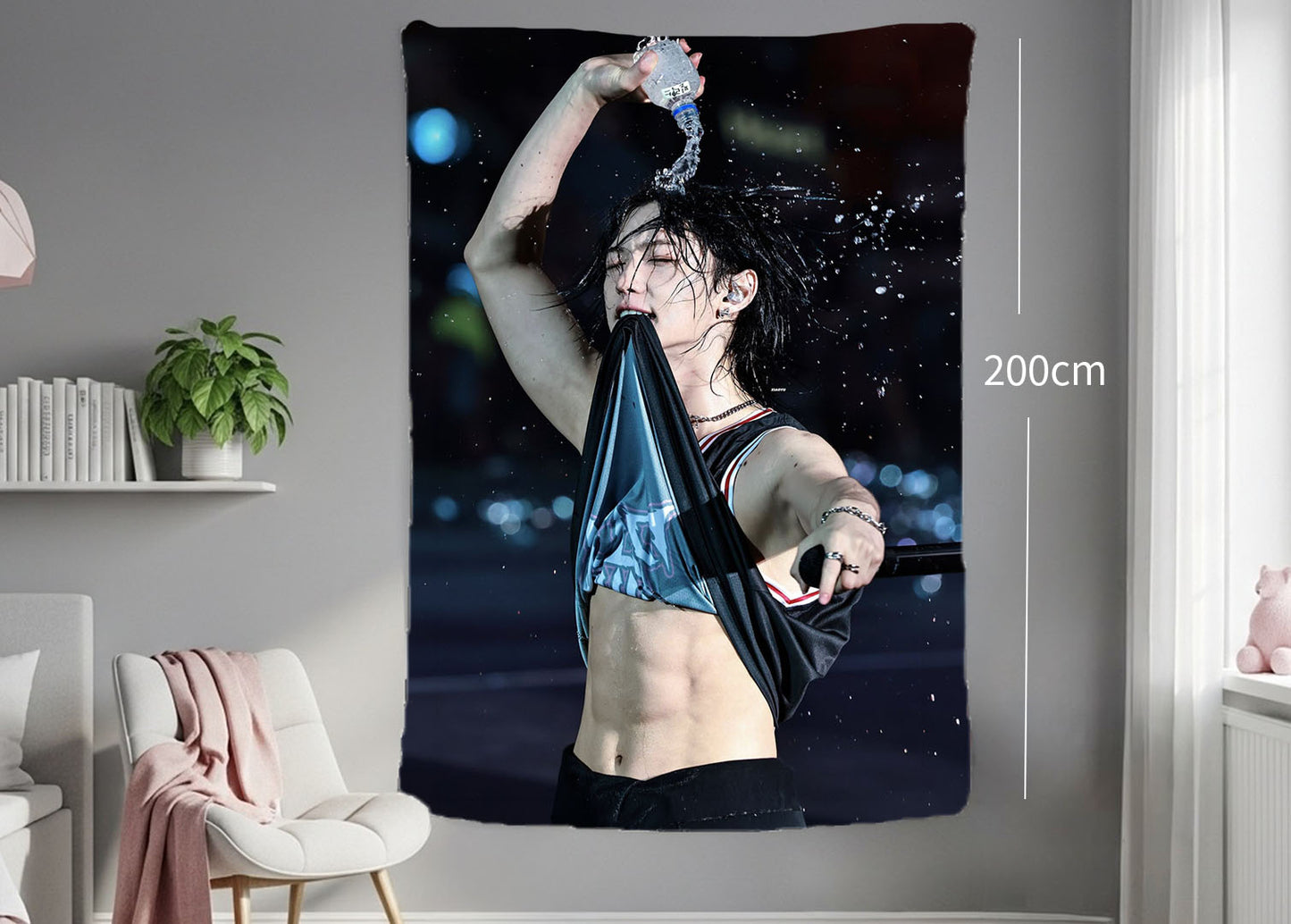 Felix Hanging Tapestry | Stray Kids | Personalized Wall Art | Polyester Fabric | Ship Flag Banner