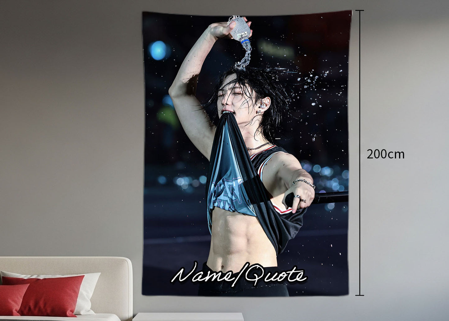 Felix Hanging Tapestry | Stray Kids | Personalized Wall Art | Polyester Fabric | Ship Flag Banner