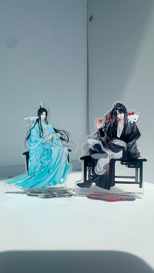 MDZS couple set acrylic standees, Wei Wuxian Lan Wangji Danmei gift BL wangxian Grandmaster of demonic cultivation founder Diabolism C152