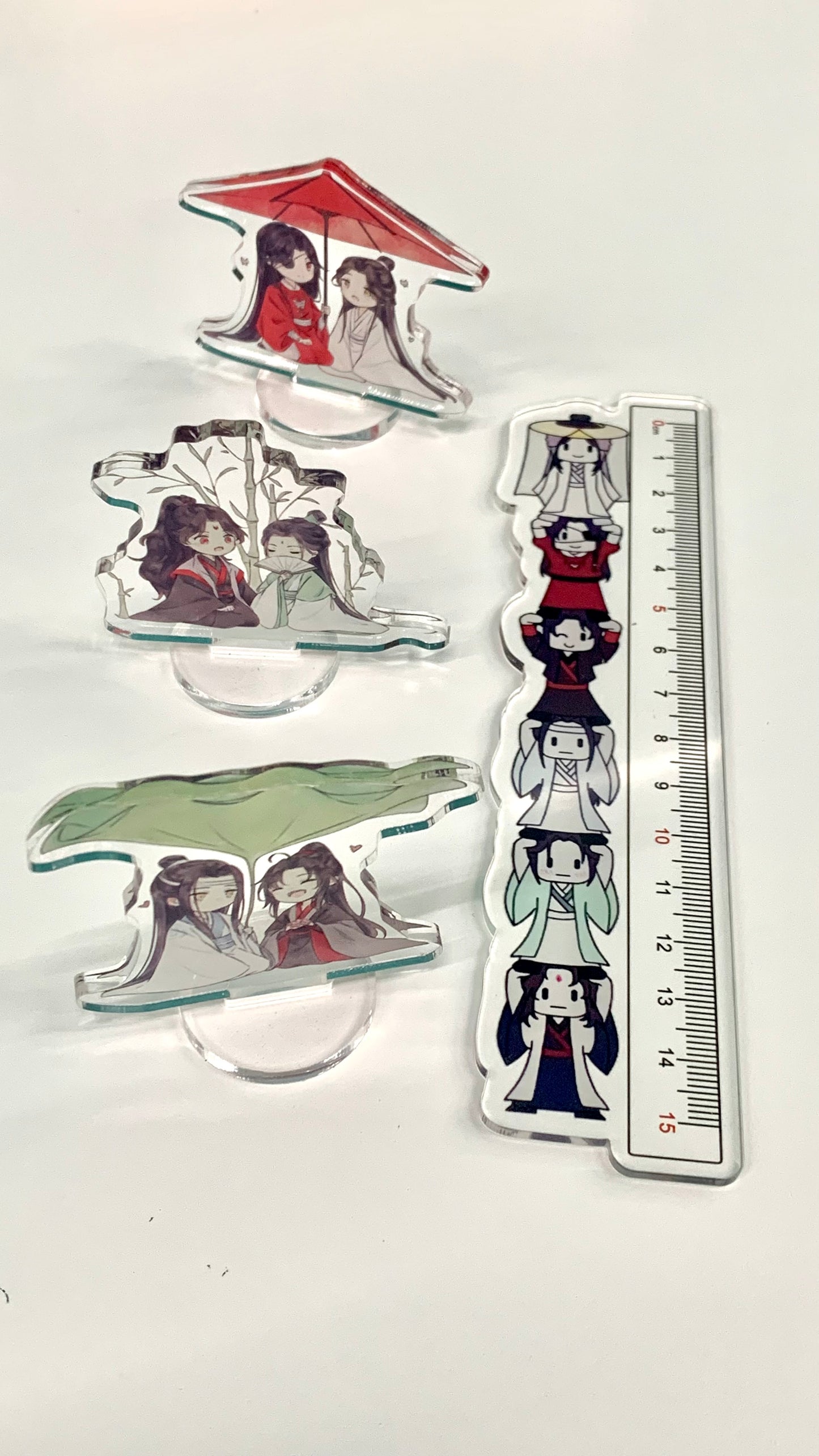 5pc/set MXTX family acrylic stands!! MDZS TGCF Scum Villian wei Wuxian Lan Wangji Hua Cheng Xie Lian Luo Binghe Qing Mo Xiang Tong Xu M8