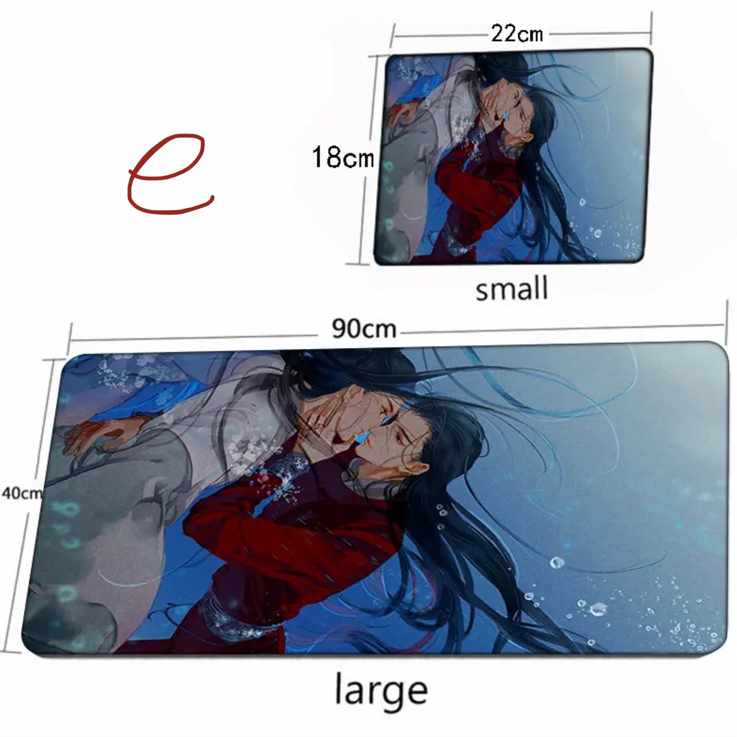 Tian Guan Ci Fu desk pad- TGCF non slip PU leather desk mat - blotter Hua Cheng Xie Lian MXTX Anime gift Heaven Officials Blessing C391