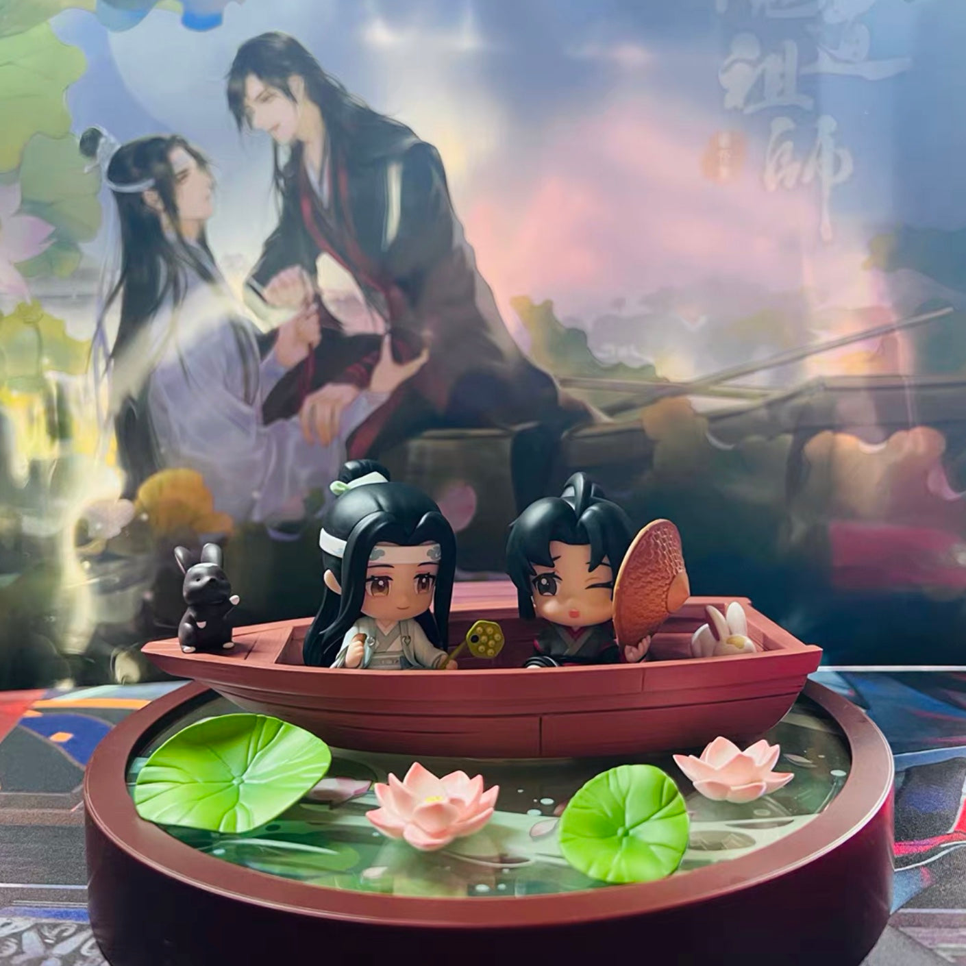 Genuine Mo Dao Zu Shi Action Figure Wei Wuxian Lan Wangji Figurines Collection PVC Model Statue Toys Gift CD421