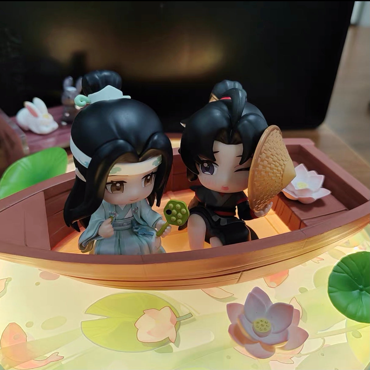 Genuine Mo Dao Zu Shi Action Figure Wei Wuxian Lan Wangji Figurines Collection PVC Model Statue Toys Gift CD421