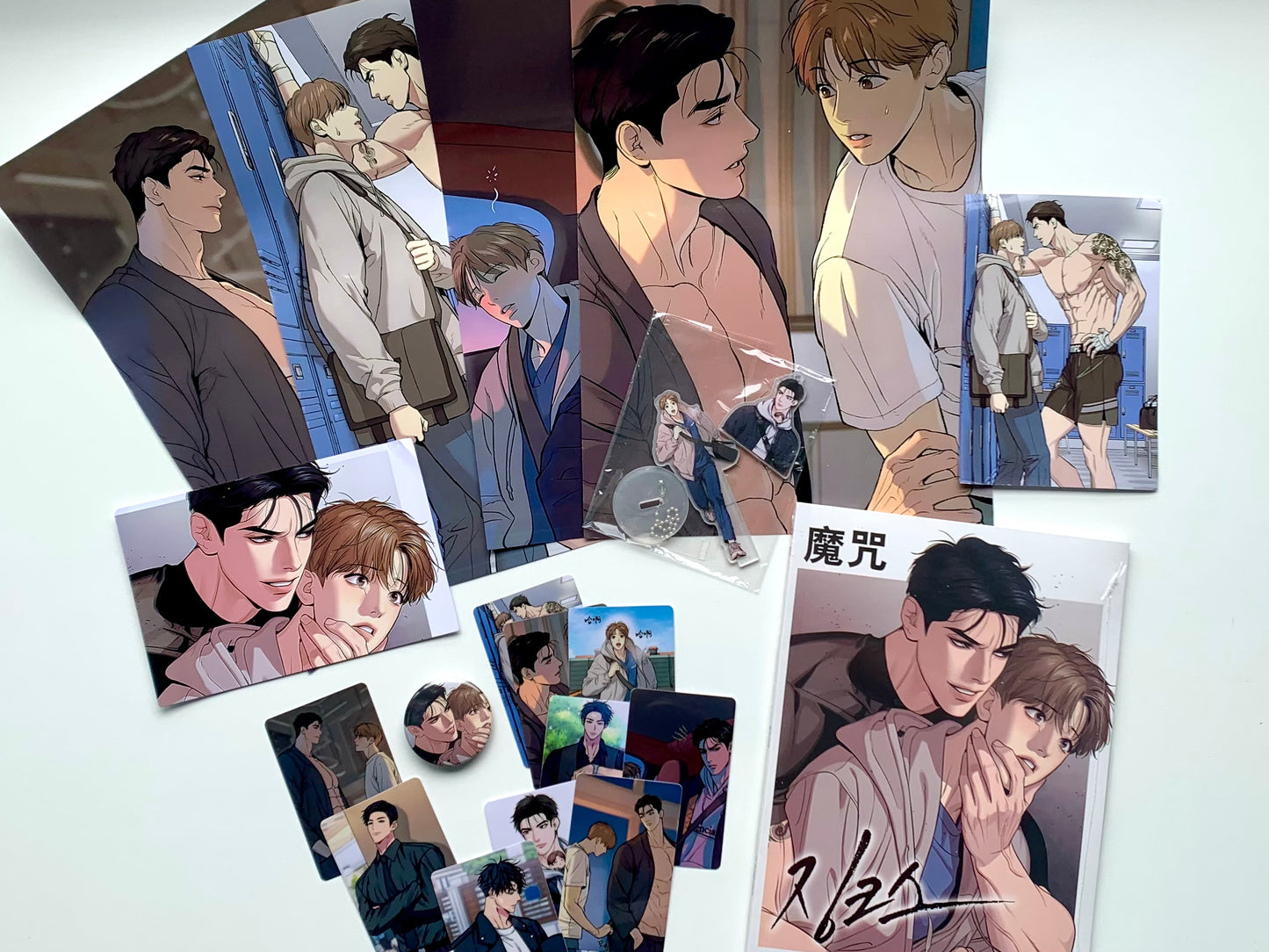 Jinx gift set! Album Posters Cards Badge HD Photos Mingwa Kim Dan Joo Jaekyung BL boyslove comic yaoi Korean manhua 징크스 BJ Alex C362