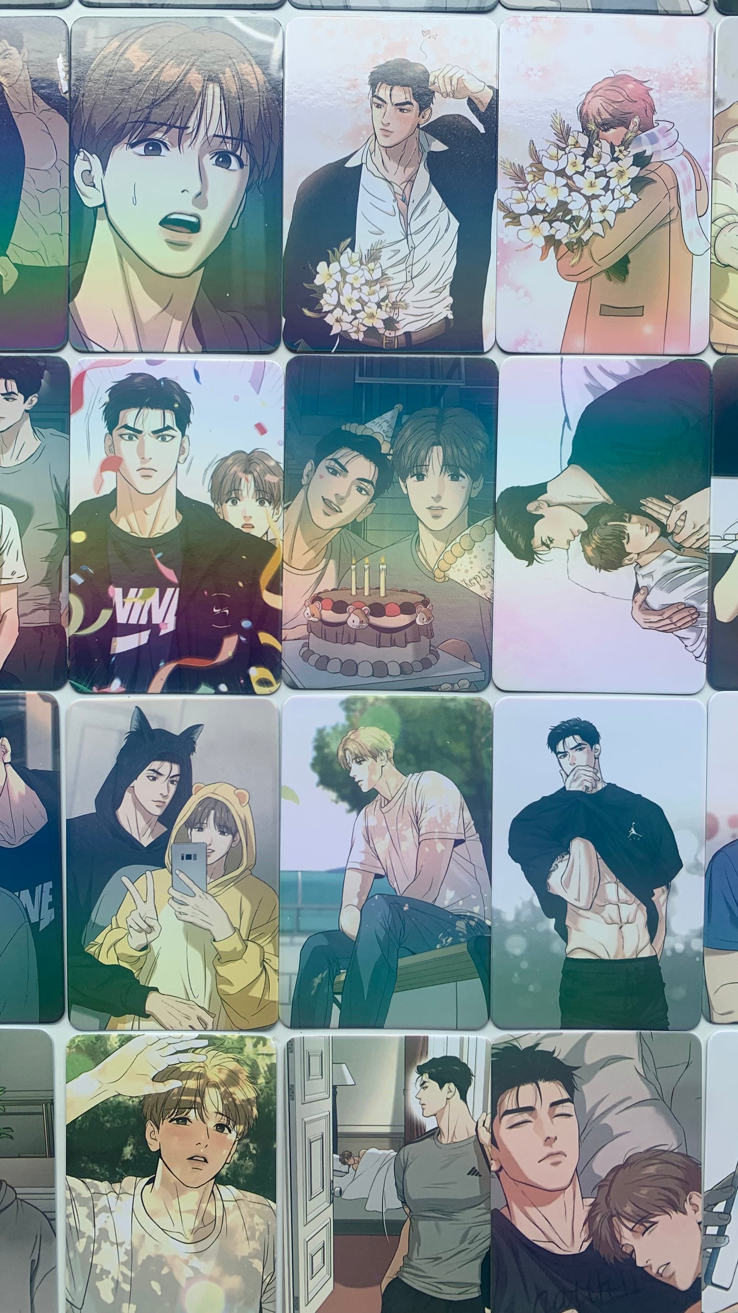 Jinx 55pc Laser cards Jaekyung Kim Dan Mingwa Manhwa Yaoi Korean Fan made lomo cards C087