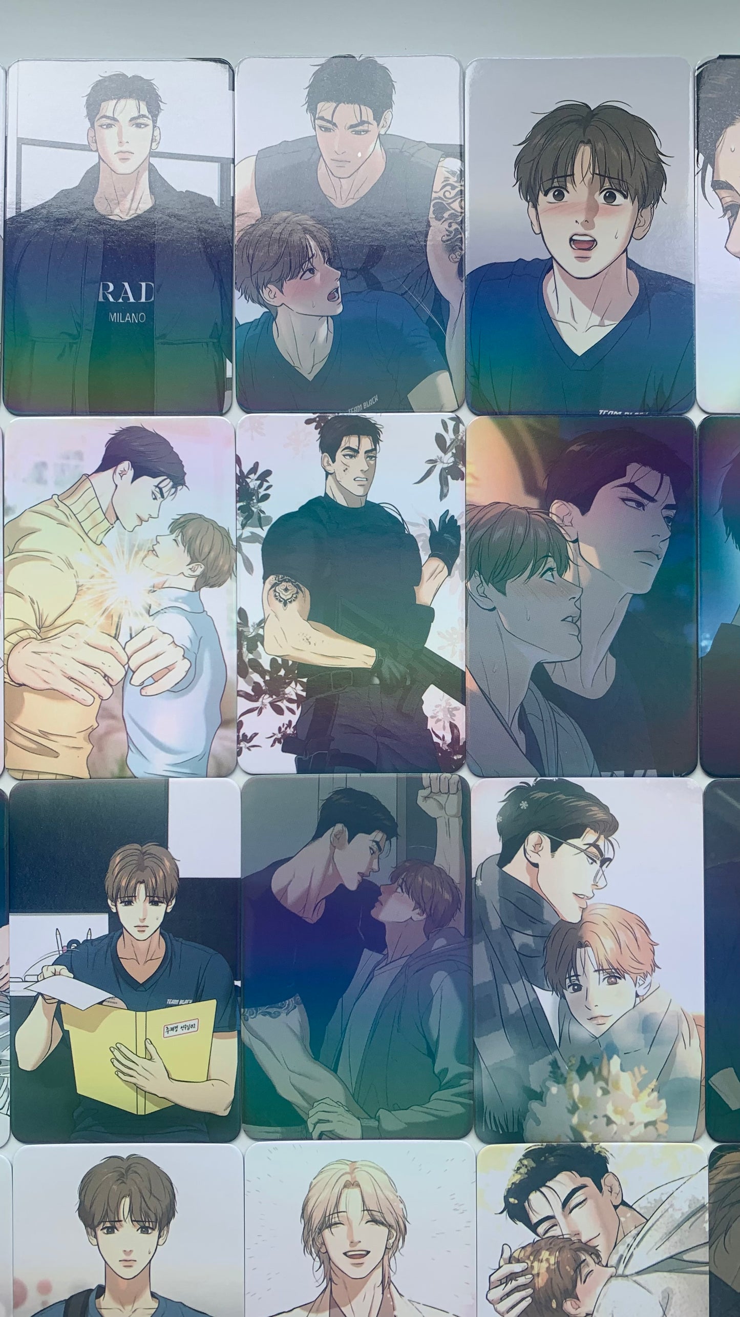 Jinx 55pc Laser cards Jaekyung Kim Dan Mingwa Manhwa Yaoi Korean Fan made lomo cards C087