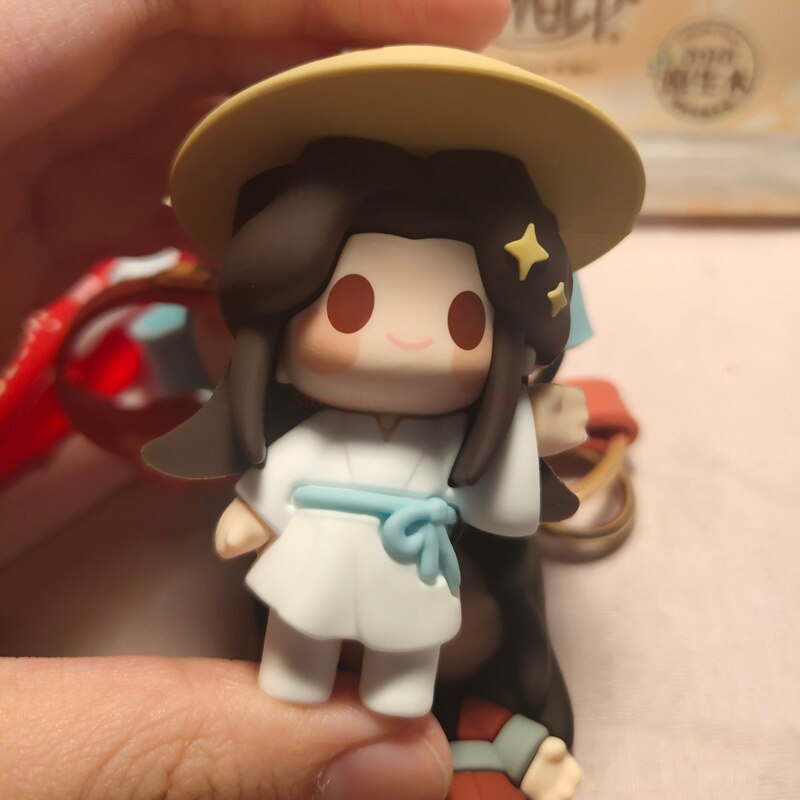 Genuine Heavenly Official Blessing Keychain Xie Lian Hua Cheng Anime Backpack Pendant Kawaii Doll Figurine Toy CD408