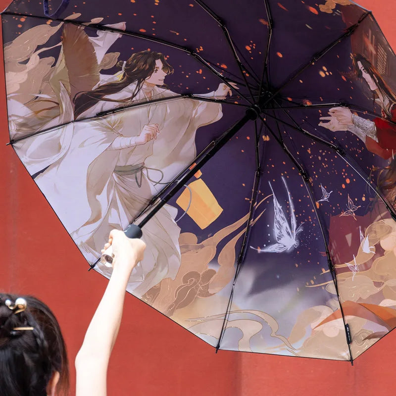 Heaven Official's Blessing Hua Cheng Xie Lian Automatic Umbrella Anti UV Parasol TGCF Tian Guan Ci Fu Gift CD685