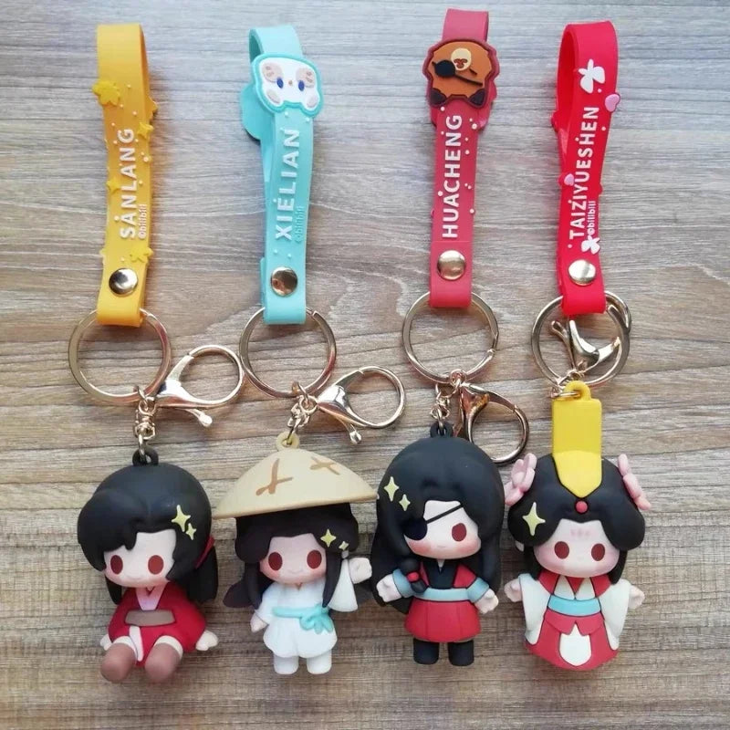 Tian Guan Ci Fu Kawaii Keyring TGCF Xie Lian Hua Cheng Phone Keychain Backpack Pendant CD715