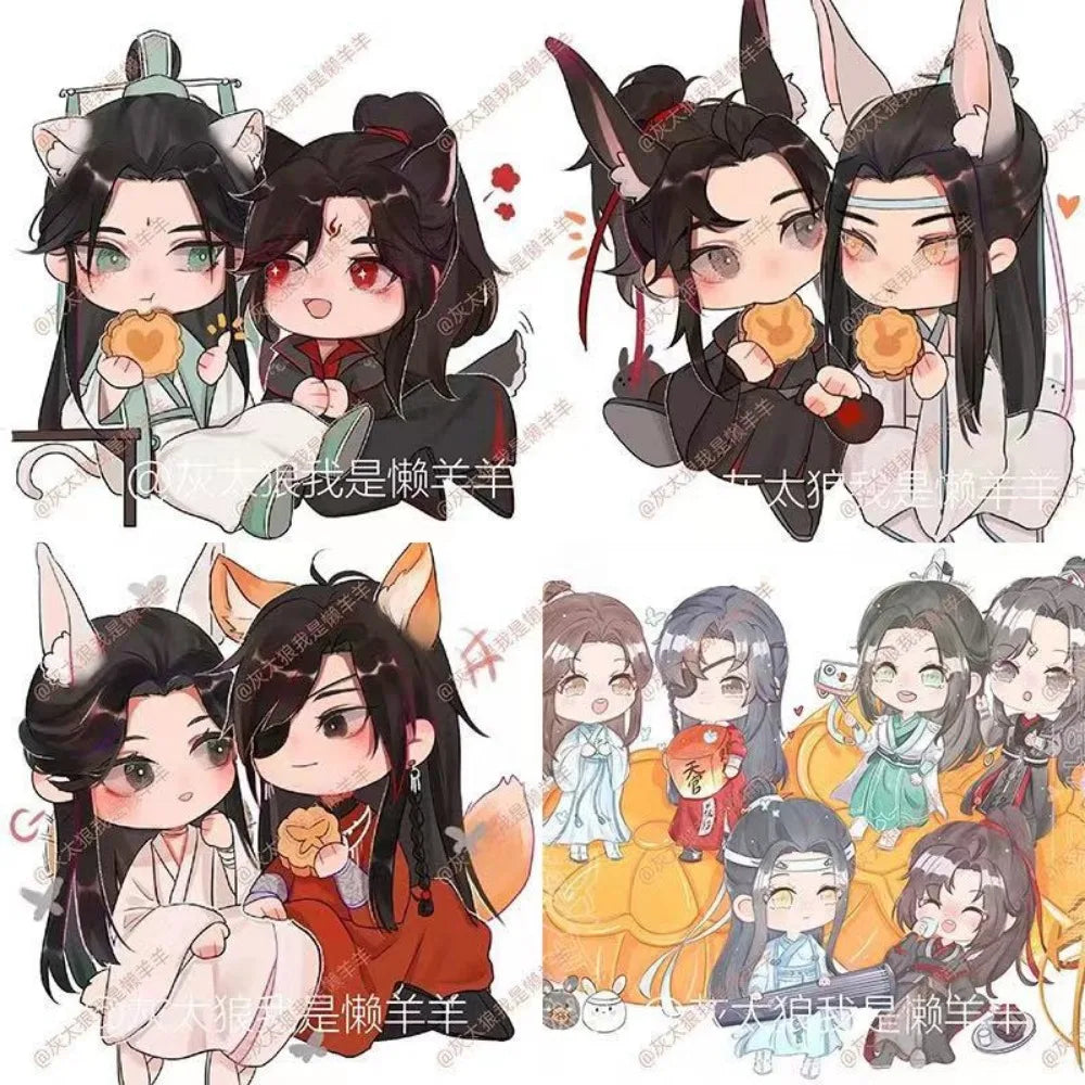 500pcs MXTX family Mo Dao Zu Shi Stationery Stickers Wei Wuxian Xie Lian Lan Wangji Hua Cheng Decor Sticker CD533