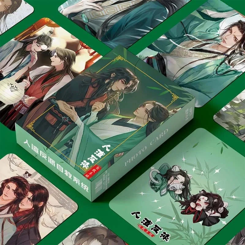 55 Pcs/Set Anime Scum Villain's Self Saving System Laser Lomo Card Shen Qingqiu, Luo Binghe HD Photo Card Cosplay Gift CD596