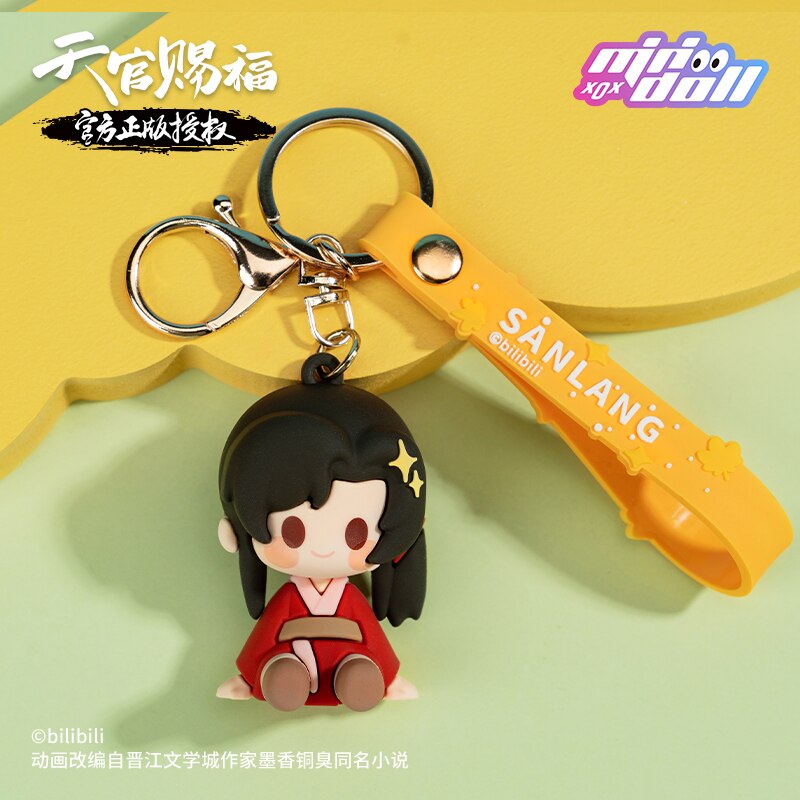 Genuine Heavenly Official Blessing Keychain Xie Lian Hua Cheng Anime Backpack Pendant Kawaii Doll Figurine Toy CD408